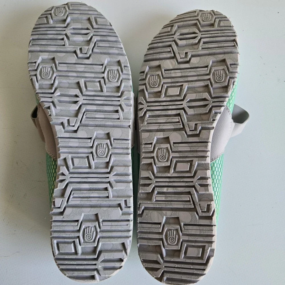 Teva Mush Frio Mary Jane Flats Womens 10 Mint Green Mesh Comfort Walking Shoes